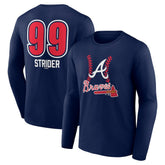Spencer Strider Atlanta Braves Fastball Player Name & Number Long Sleeve T-Shirt Discount
