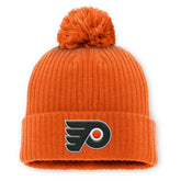 Philadelphia Flyers Fanatics Primary Logo Cuffed Knit Hat with Pom - Orange | Fanatics online
