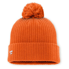 Philadelphia Flyers Fanatics Primary Logo Cuffed Knit Hat with Pom - Orange | Fanatics online