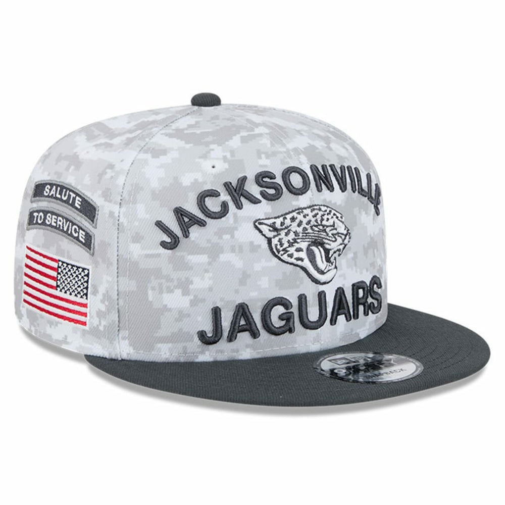 Jacksonville Jaguars New Era 2024 Salute To Service 9FIFTY Snapback Hat - White/Graphite - NFL