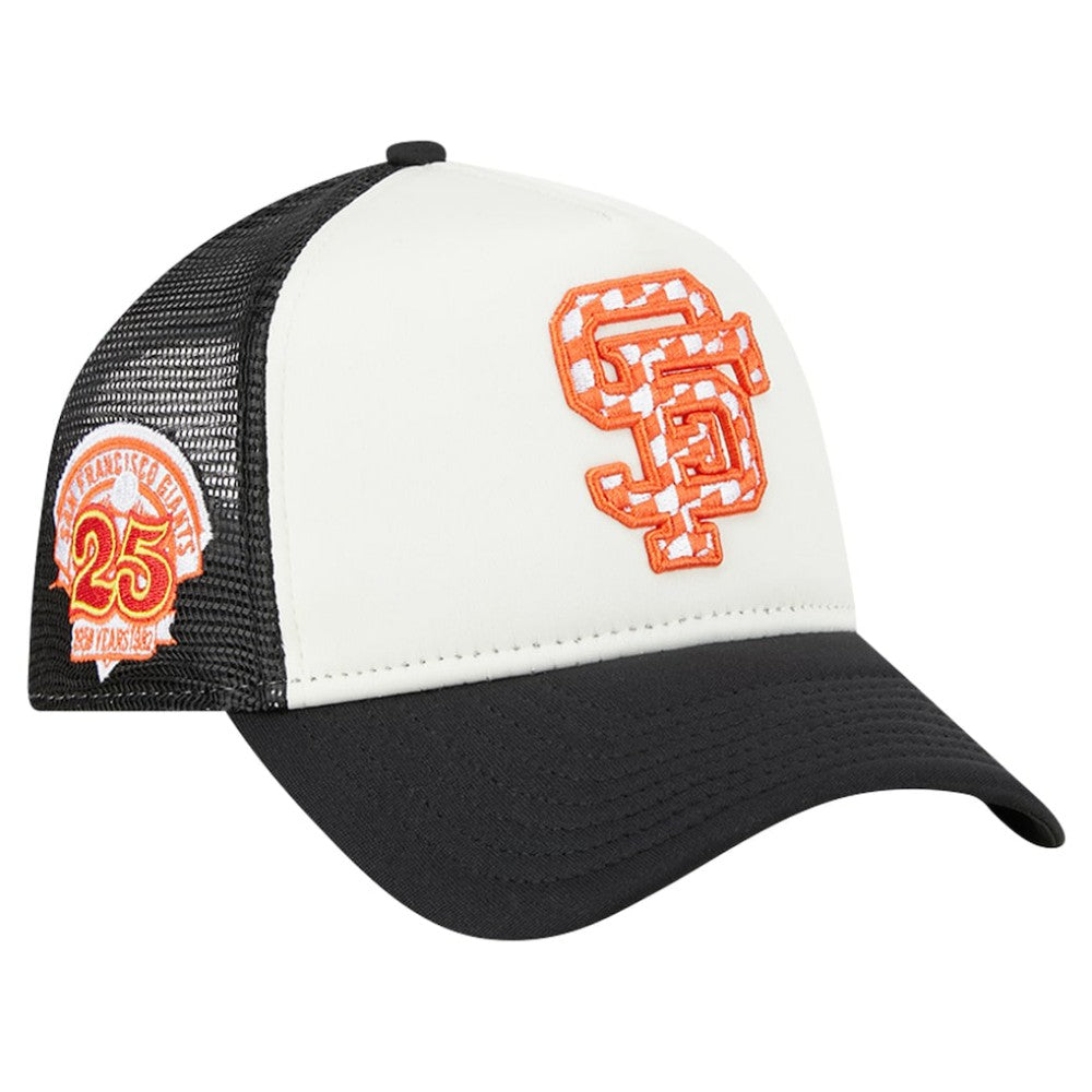 San Francisco Giants New Era Checkered Flag A-Frame Trucker 9FORTY Adjustable Hat Discount