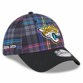 Jacksonville Jaguars New Era 2024 NFL Crucial Catch Plaid 39THIRTY Flex Hat - Black - NFL