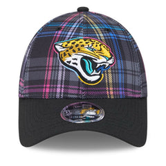 Jacksonville Jaguars New Era 2024 NFL Crucial Catch Plaid 9FORTY Adjustable Hat - Black - NFL