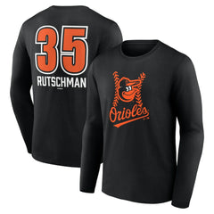 Adley Rutschman Baltimore Orioles Fastball Player Name & Number Long Sleeve T-Shirt Sale