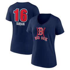 Jarren Duran Boston Red Sox Women's Fastball Player Name & Number V-Neck T-Shirt for sale