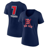 Masataka Yoshida Boston Red Sox Women's Fastball Player Name & Number V-Neck T-Shirt Outlet