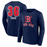 Triston Casas Boston Red Sox Fastball Player Name & Number Long Sleeve T-Shirt for sale
