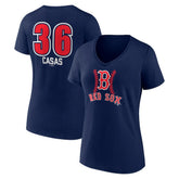 Triston Casas Boston Red Sox Women's Fastball Player Name & Number V-Neck T-Shirt Near Me