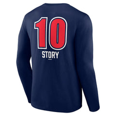 Trevor Story Boston Red Sox Fastball Player Name & Number Long Sleeve T-Shirt for sale