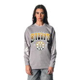 Boston Bruins The Wild Collective Unisex Tie-Dye Double Collar Pullover Sweatshirt - Gray | NHL near me