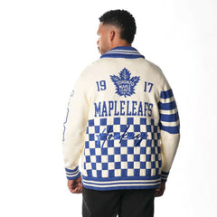 Toronto Maple Leafs The Wild Collective Unisex Jacquard Full-Zip Sweater - Cream | NHL discount
