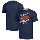 Chicago Bears Homage Unisex 2024 Team Draft Tri-Blend T-Shirt - Heather Navy - NFL