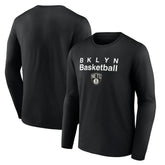 Brooklyn Nets Pick & Roll Coverage Long Sleeve T-Shirt Black