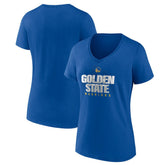 Golden State Warriors Pick & Roll Coverage V-Neck T-Shirt Royal