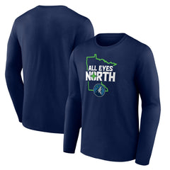 Minnesota Timberwolves Pick & Roll Coverage Long Sleeve T-Shirt Navy