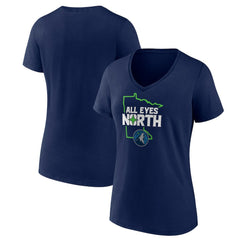 Minnesota Timberwolves Pick & Roll Coverage V-Neck T-Shirt Navy