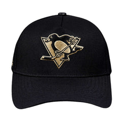 Pittsburgh Penguins Pro Standard Metallic Logo Pinch Front Adjustable Hat - Black | NHL discount