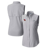 Arizona Cardinals Women's PFG Tamiami Omni-Shade Sleeveless Button-Up Shirt - Gray - Columbia
