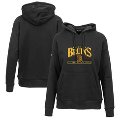 Boston Bruins Levelwear Women's Retro Adorn Spellout Pullover Hoodie - Black | NHL near me