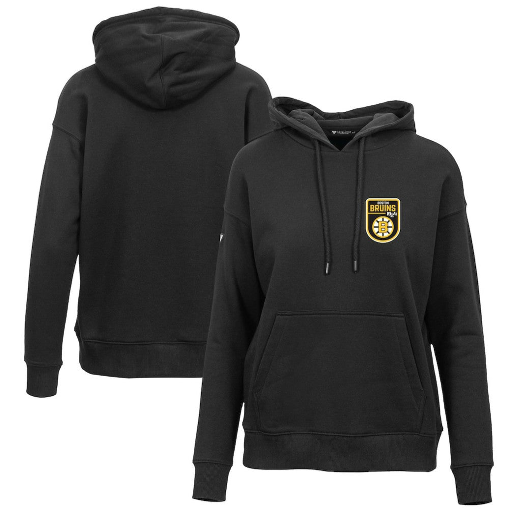 Boston Bruins Levelwear Women's Retro Adorn Pullover Hoodie - Black | NHL Lifestyle