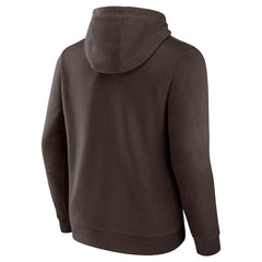 Cleveland Browns Team Lockup Pullover Hoodie - Brown - Fanatics