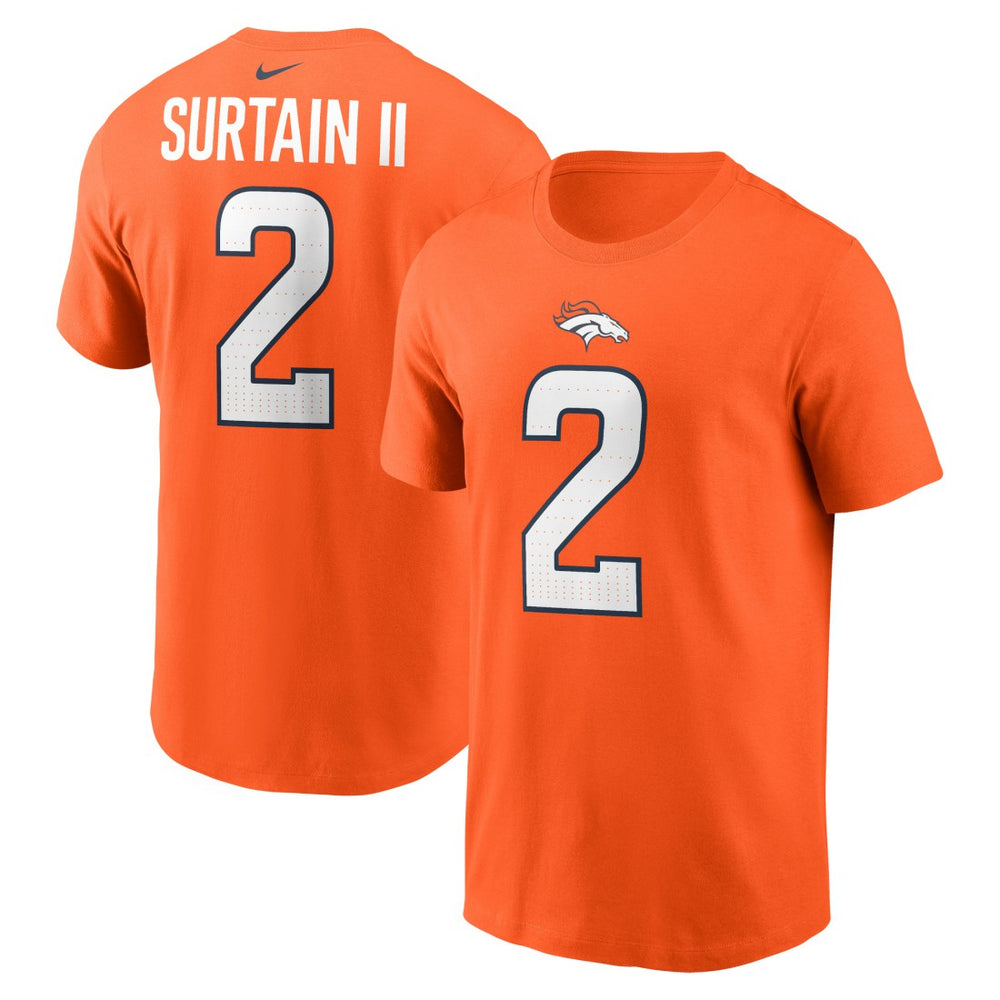 Patrick Surtain II Denver Broncos Name & Number T-Shirt - Orange - Nike