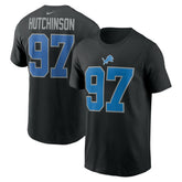 Aidan Hutchinson Detroit Lions Player Name & Number T-Shirt - Black - Nike