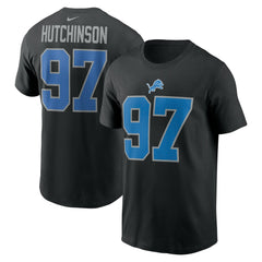 Aidan Hutchinson Detroit Lions Player Name & Number T-Shirt - Black - Nike