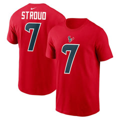 C.J. Stroud Houston Texans Player Name & Number T-Shirt - Red - Nike