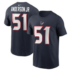 Will Anderson Jr. Houston Texans Player Name & Number T-Shirt - Navy - Nike