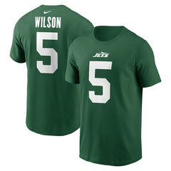 Garrett Wilson New York Jets Name & Number T-Shirt - Green - Nike