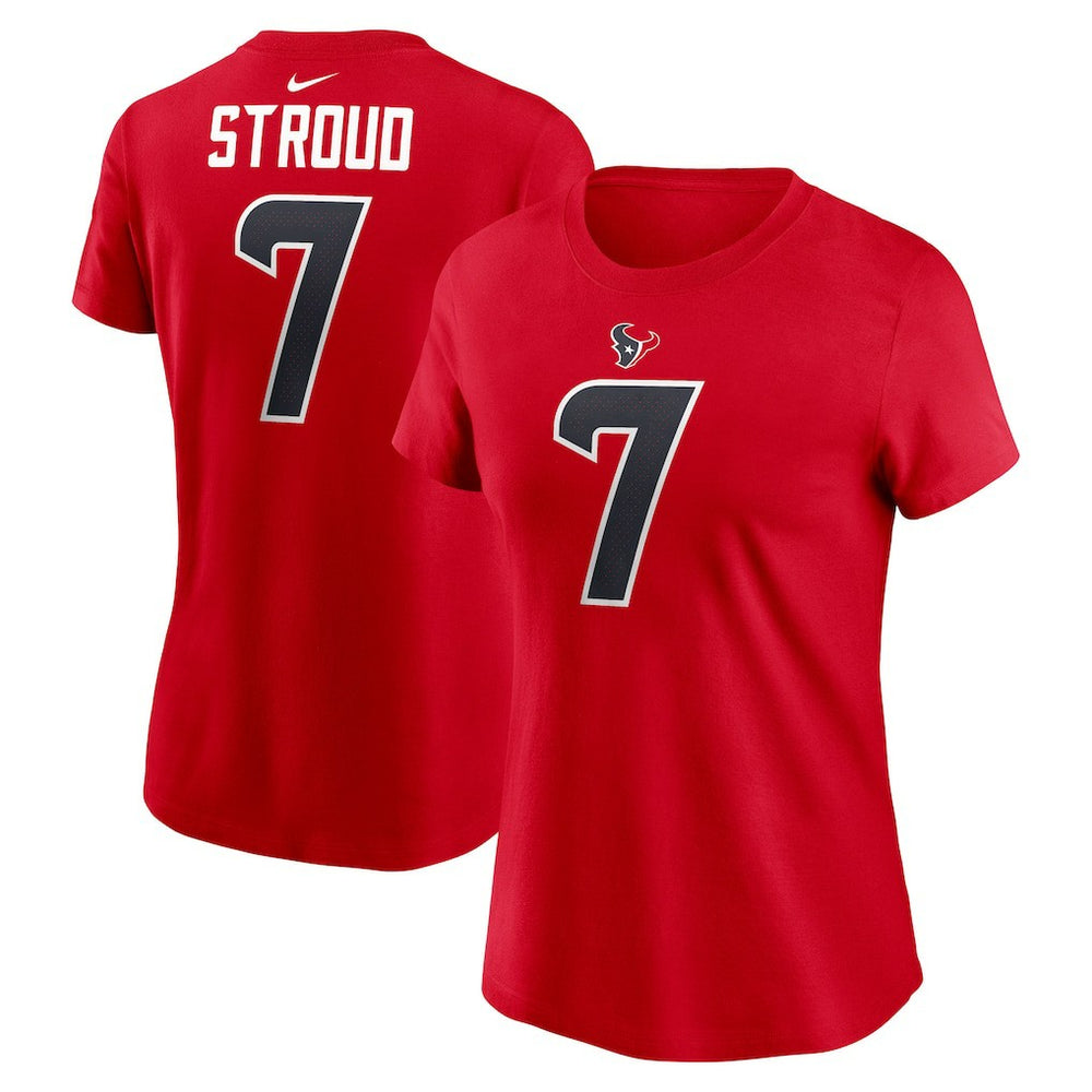 C.J. Stroud Houston Texans Women's Player Name & Number T-Shirt - Red - Nike