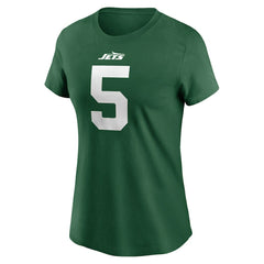 Garrett Wilson New York Jets Women's Player Name & Number T-Shirt - Green - Nike
