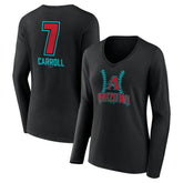 Corbin Carroll Arizona Diamondbacks Women's Name & Number Fastball V-Neck Long Sleeve T-Shirt for sale