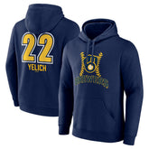 Christian Yelich Milwaukee Brewers Name & Number Fastball Pullover Hoodie Online
