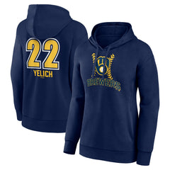 Christian Yelich Milwaukee Brewers Women's Name & Number Fastball Pullover Hoodie Near Me