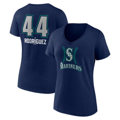 Julio Rodríguez Seattle Mariners Women's Name & Number Fastball V-Neck T-Shirt Sale