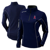 Los Angeles Angels Columbia Women's Omni-Wick Shotgun Quarter-Zip Pullover Top Outlet