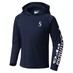 Seattle Mariners Columbia Youth Terminal Tackle Long Sleeve Hoodie T-Shirt Outlet