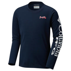 Atlanta Braves Columbia Youth Terminal Tackle Long Sleeve T-Shirt Outlet
