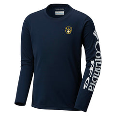 Milwaukee Brewers Columbia Youth Terminal Tackle Long Sleeve T-Shirt for sale