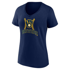 Sal Frelick Milwaukee Brewers Women's Name & Number Fastball V-Neck T-Shirt Near Me