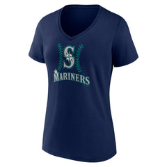 Cal Raleigh Seattle Mariners Women's Name & Number Fastball V-Neck T-Shirt Discount