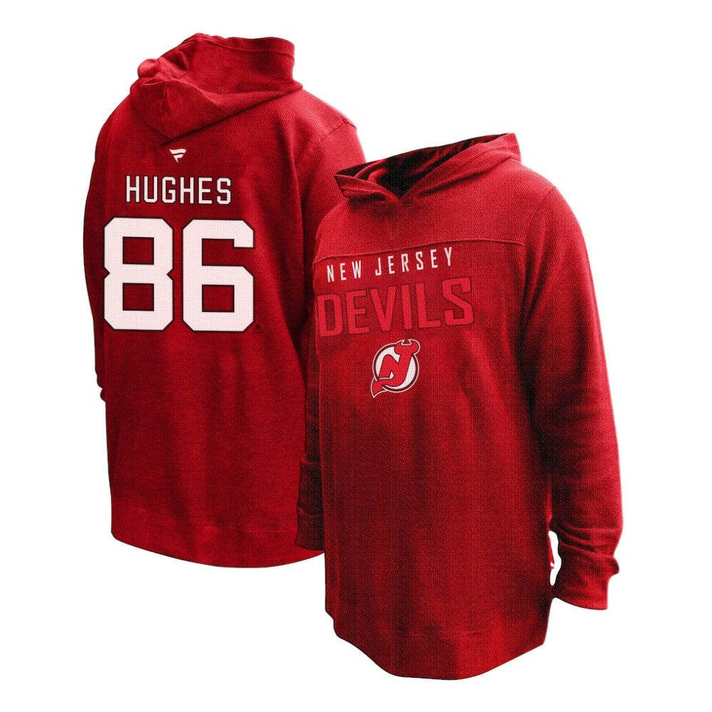Jack Hughes New Jersey Devils Profile Women's Plus Size Name & Number Thermal Pullover Hoodie - Red | NHL on sale