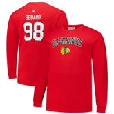 Connor Bedard Chicago Blackhawks Profile Big & Tall Name & Number Thermal Pullover Sweatshirt - Red | NHL near me