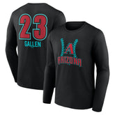 Zac Gallen Arizona Diamondbacks Name & Number Fastball Long Sleeve T-Shirt Outlet