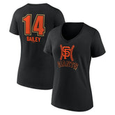 Patrick Bailey San Francisco Giants Women's Name & Number Fastball V-Neck T-Shirt Outlet