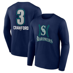J.P. Crawford Seattle Mariners Name & Number Fastball Long Sleeve T-Shirt Discount