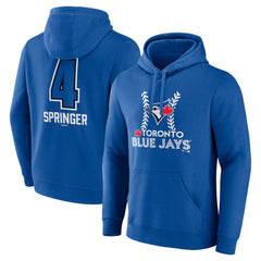 George Springer Toronto Blue Jays Name & Number Fastball Pullover Hoodie Online