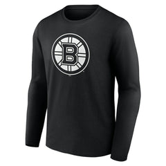 Boston Bruins Personalized Name & Number Monochrome Long Sleeve T-Shirt - Black | NHL near me